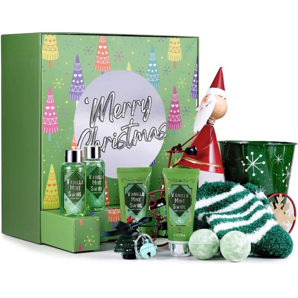 body and earth Bath & Body Christmas Bath Gift Set Spa Basket For